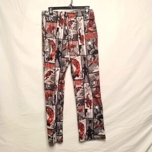 Marvel spider-man small men's comics pajama pants w/ drawstring + 2 deep pockets